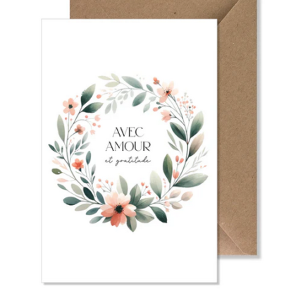 Seven Paper card - With love and gratitude