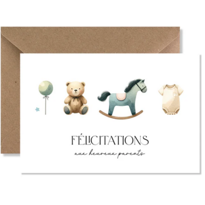 Seven Paper card - Congratulations to the happy parents